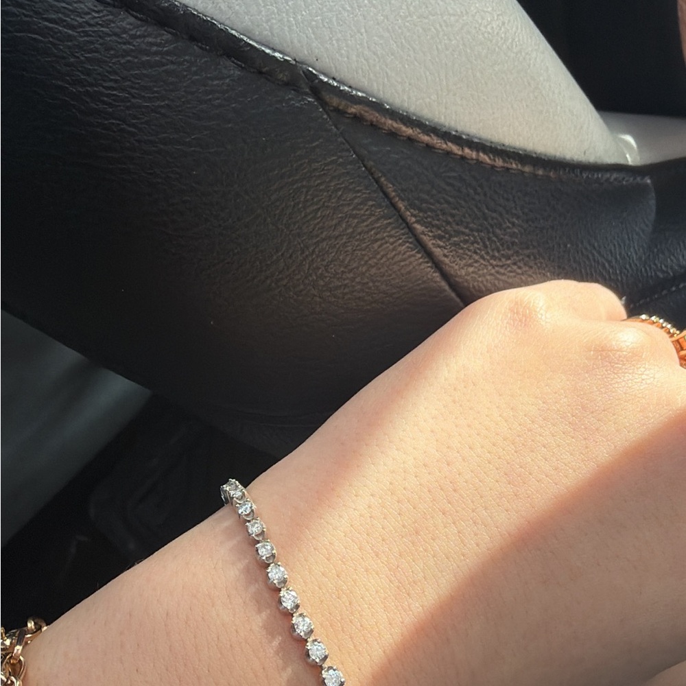 14k solid white gold bracelet